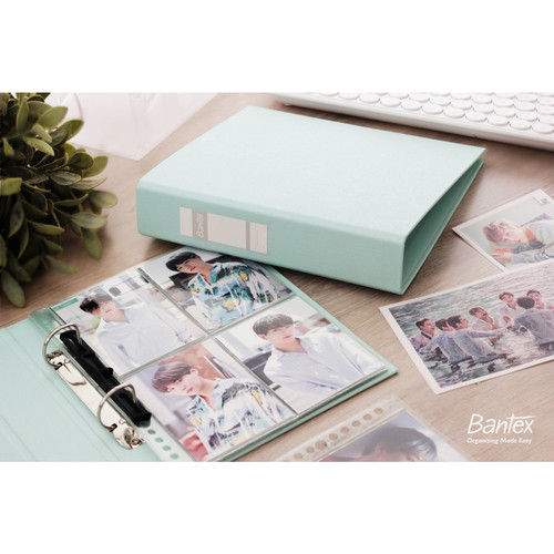 Bantex Photocard Album A5 2 Ring Binder Tropica Color Aqua - 8221P76