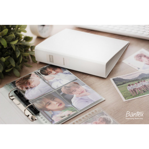 Bantex Photocard Album A5 2 Ring Binder Tropica Color White - 8221P07