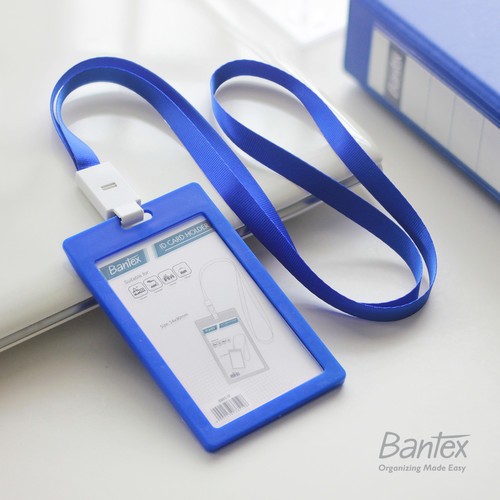 Bantex ID Card Holder Lanyard | Name Tag Portrait Cobalt Blue #8865 11