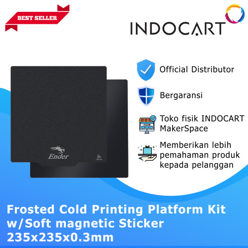 INDOCART Frosted Cold Printing Platform w/Magnetic Sticker 235x235x0.3