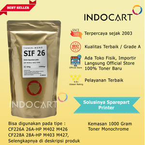 Serbuk Toner SIF-26A 28A 55A 87A 64A 90A 81A 37A-HP LaserJet M402-1kg