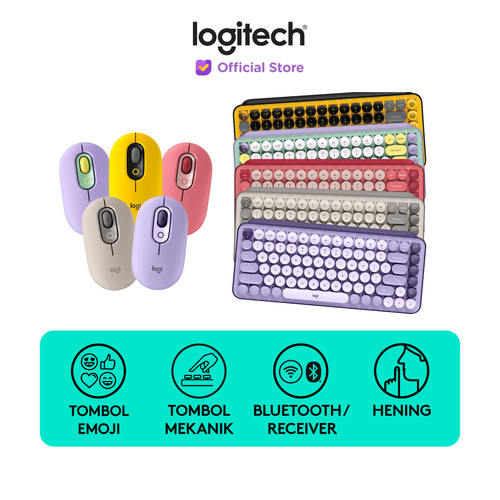 [EZO.8500118] [BUNDLING] Logitech Combo Pop Mouse & Pop Keys