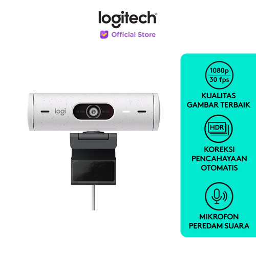 [EZO.8500039] Logitech Brio 500 Webcam Full HD HDR dan Noise Cancelling