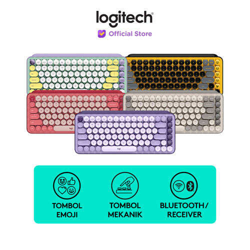 [EZO.8500049] Logitech POP Keys Keyboard Wireless Mechanical Compact, Emoji Keys