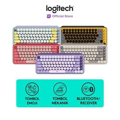 [EZO.8500049] Logitech POP Keys Keyboard Wireless Mechanical Compact, Emoji Keys