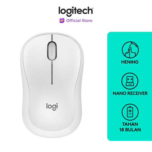 [EZO.8500174] Logitech M220 Mouse Wireless Silent Click - Off White