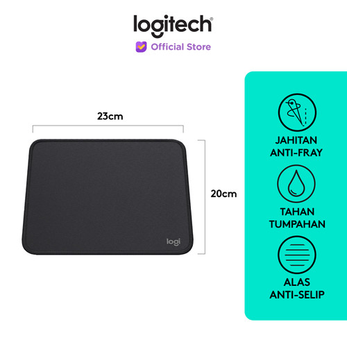 [EZO.8500055] Logitech Mouse Pad Studio Series Alas Polos, Anti-Slip - Graphite