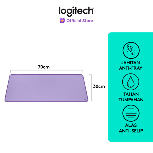 [EZO.8500056] Logitech Desk Mat Studio Series Mouse Pad XL Polos Anti-Slip-Lavender