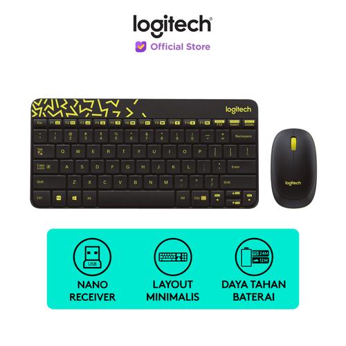 [EZO.8500060] Logitech MK240 Wireless Keyboard dan Mouse - Black