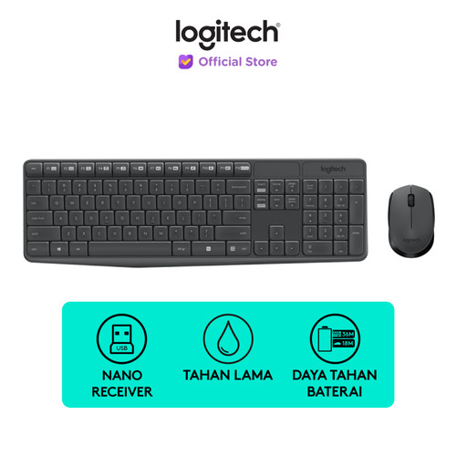 [EZO.8500062] Logitech MK235 Wireless Keyboard dan Mouse