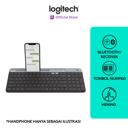 [EZO.8500064] Logitech K580 Keyboard Slim MultiDevice Wireless Bluetooth - Graphite