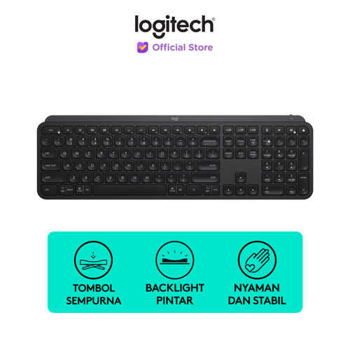 [EZO.8500068] Logitech MX Keys Keyboard Wireless Bluetooth Backlit for Power User