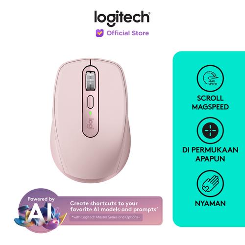 [EZO.8500203] Logitech MX Anywhere 3 Mouse Wireless Performance Compact - Rose