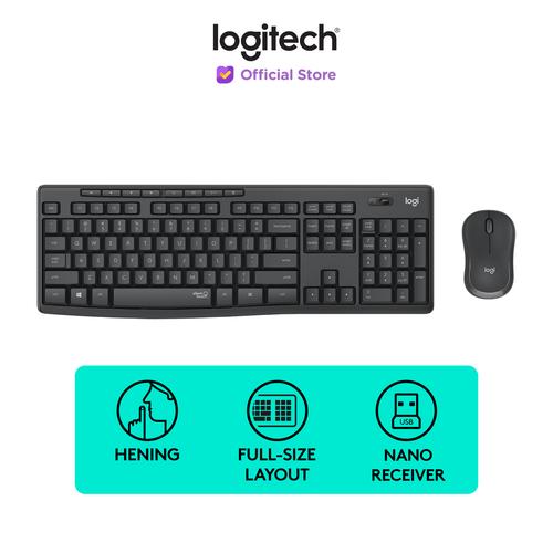 [EZO.8500072] Logitech MK295 Combo Keyboard dan Mouse Wireless Silent MultimediaKeys