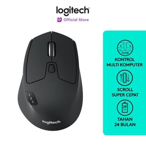 [EZO.8500227] Logitech M720 Mouse Wireless Bluetooth Multi-Device Hyper Fast-Scroll