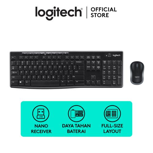 [EZO.8500095] Logitech MK270r Combo Keyboard dan Mouse Wireless Multimedia Keys