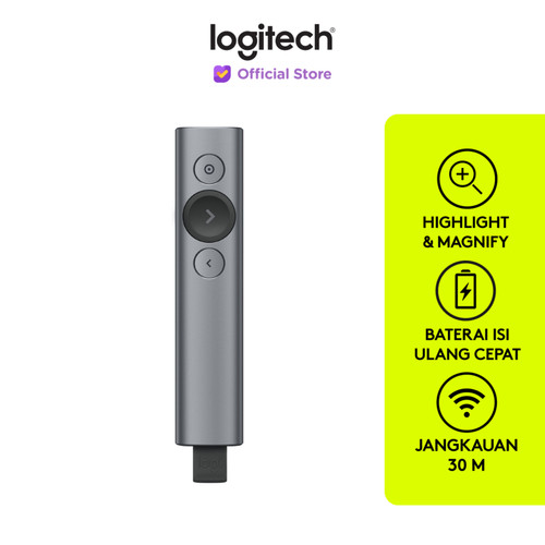 [EZO.8500242] Logitech Spotlight Pointer Presenter Wireless Bluetooth - Slate