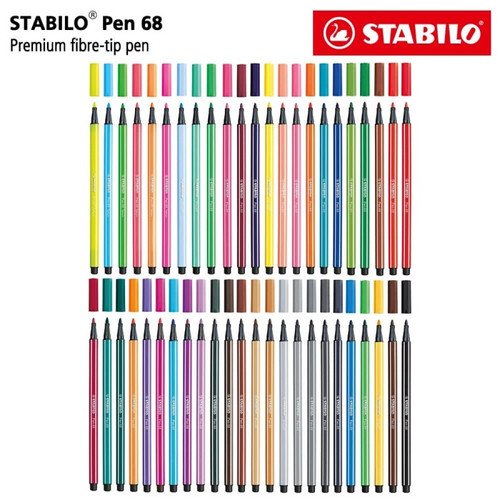 [EZO.8600022] STABILO Set 57pcs - Pen 68 All color 57 Semua Warna