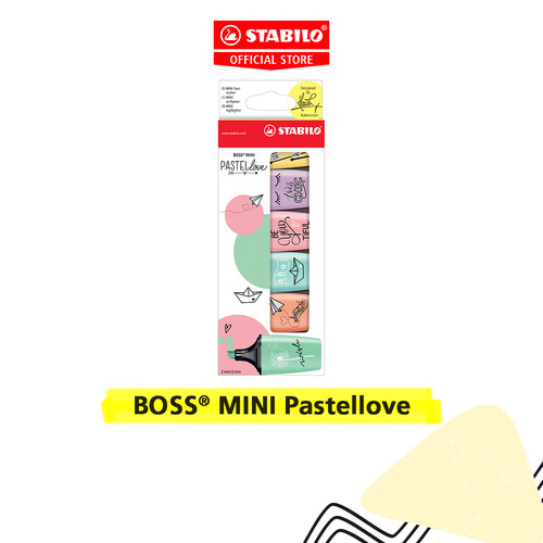 [EZO.8600033] STABILO BOSS MINI Pastellove Wallet of 6's / Highlighter
