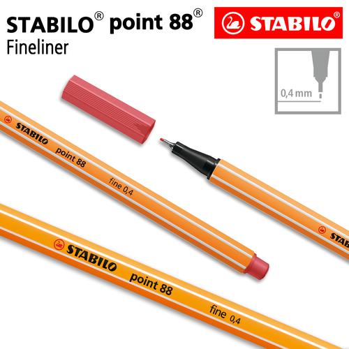 [EZO.8600037] STABILO Point 88 Rust Red / Fineliner / Pen Warna Merah