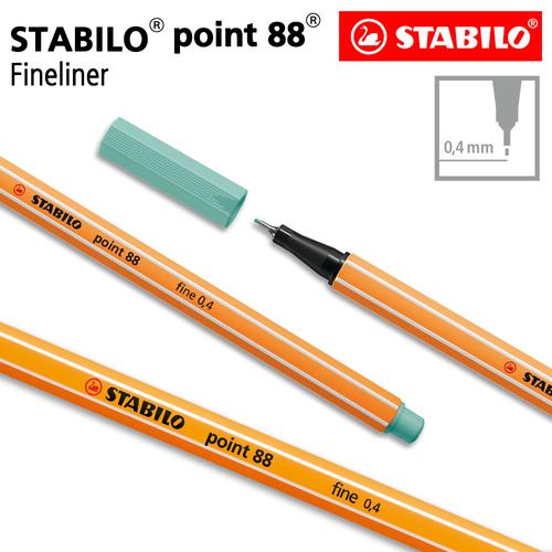 [EZO.8600040] STABILO Point 88 Eucalyptus / Fineliner / Pen Warna Hijau Muda