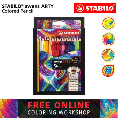 [EZO.8600053] STABILO swans ARTY Colored Pencils 36 pcs / Pensil Warna isi 36 pcs