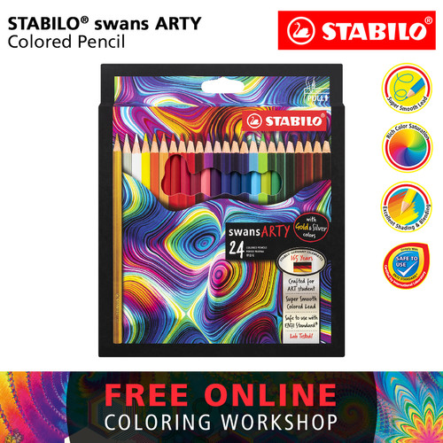 [EZO.8600055] STABILO swans ARTY Colored Pencils 24 pcs / Pensil Warna isi 24 pcs