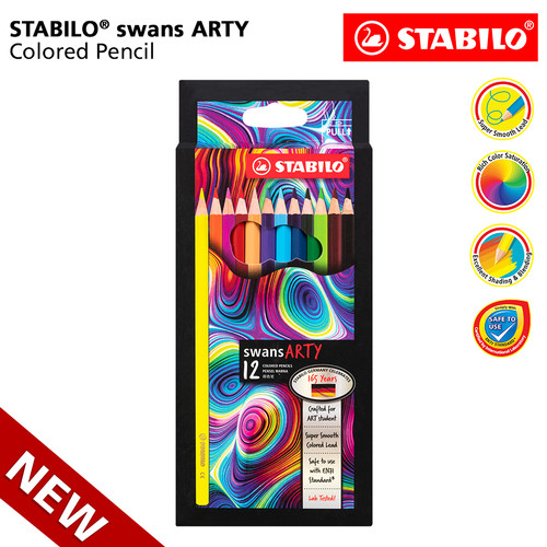 [EZO.8600056] STABILO swans ARTY Colored Pencils 12 pcs / Pensil Warna isi 12 pcs