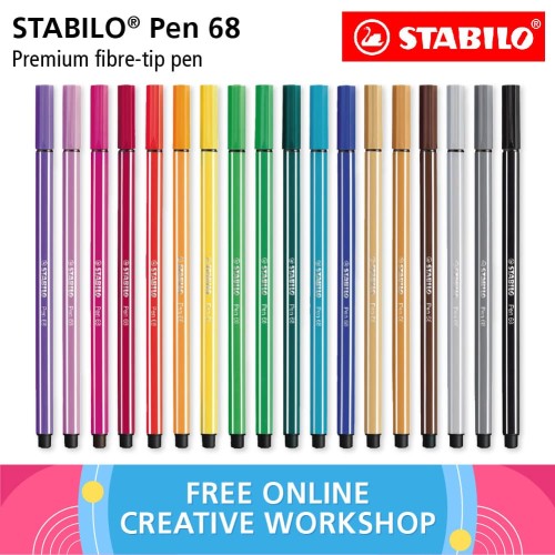 [EZO.8600061] STABILO Set 18 - Pen 68 Starter Pack / Highlighter Marker and Pen