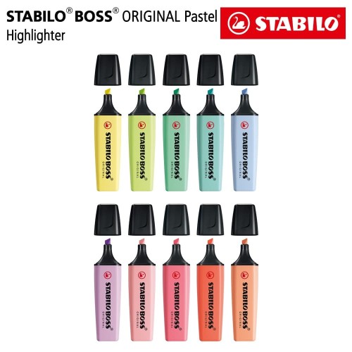 [EZO.8600257] STABILO SET 10 - BOSS Pastel Edition All / Highlighter Original 10 pcs