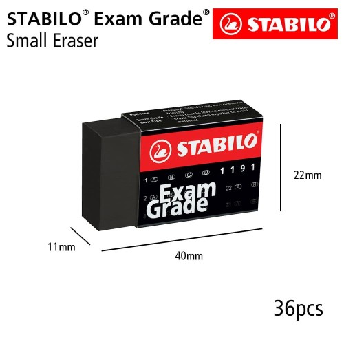 [EZO.8600074] STABILO Exam Grade - Small Eraser 36pcs / Penghapus Pensil Ujian UNBK