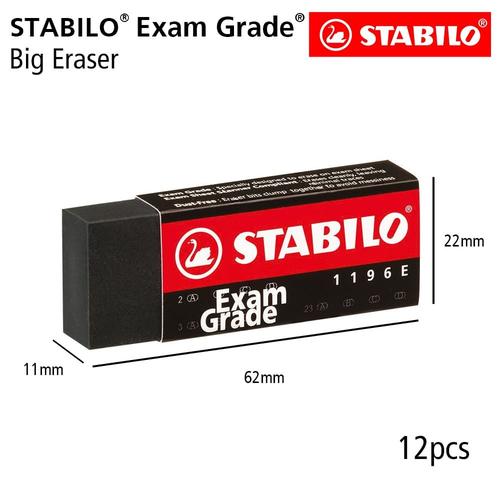 [EZO.8600075] STABILO Exam Grade - Big Eraser 12pcs / Penghapus Pensil Ujian Sekolah
