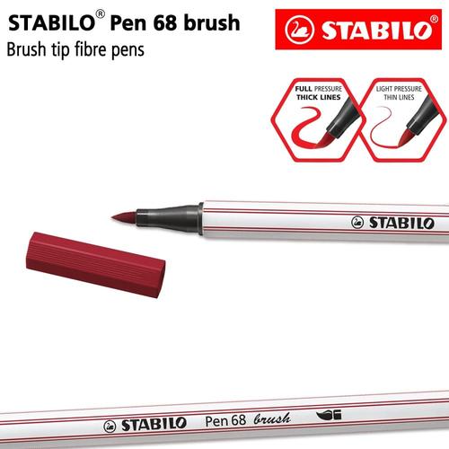 [EZO.8600076] STABILO Pen 68 Brush Purple / Ungu / Premium Marker Kuas Kaligrafi Art