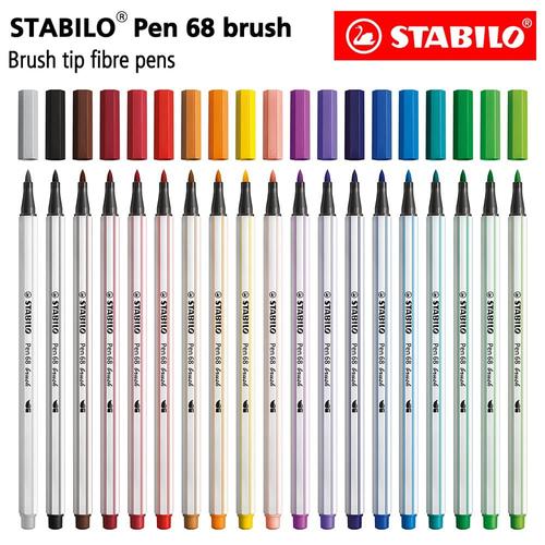 [EZO.8600095] STABILO Pen 68 Brush Set 19pcs / Premium Marker Kuas Kaligrafi spidol