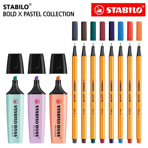 [EZO.8600096] STABILO - Bold x Pastel Collection - Set 11 BOSS Pastel point 88 / pen