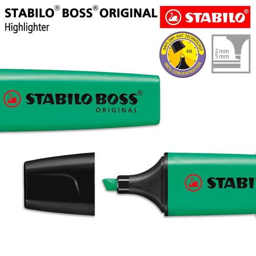 [EZO.8600102] STABILO BOSS ORIGINAL Turquoise / Highlighter Warna Hijau