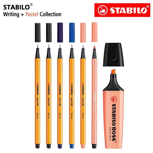 [EZO.8600107] STABILO Pastel Collection - Set 7 Peach BOSS Pen 68 point 88