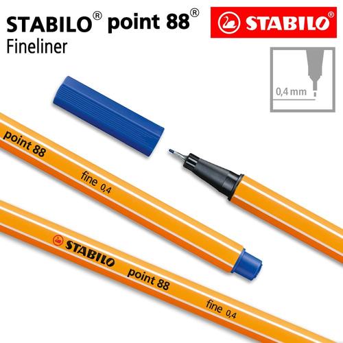 [EZO.8600116] STABILO Point 88 Blue Isi 1 pcs / Fineliner / Pen Warna Biru