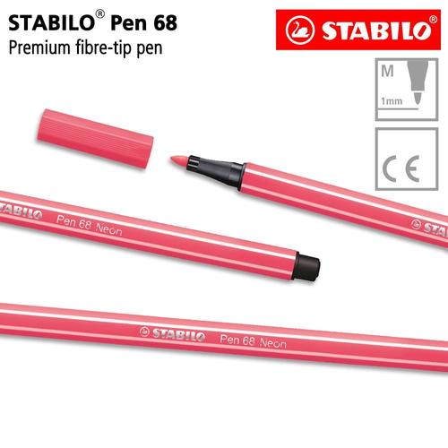 [EZO.8600117] STABILO Pen 68 Fluorescent Red Isi 1 pcs / Highlighter Pen / Marker