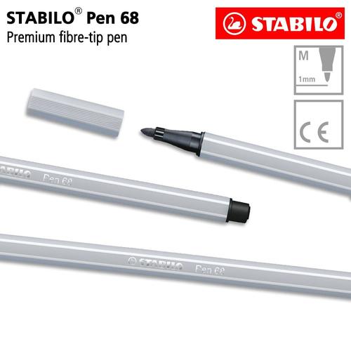 [EZO.8600125] STABILO Pen 68 Light Cold Grey Isi 1 pcs / Highlighter Pen / Marker
