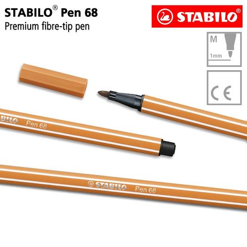 [EZO.8600126] STABILO Pen 68 Dark Ochre Isi 1 pcs / Highlighter Pen / Marker