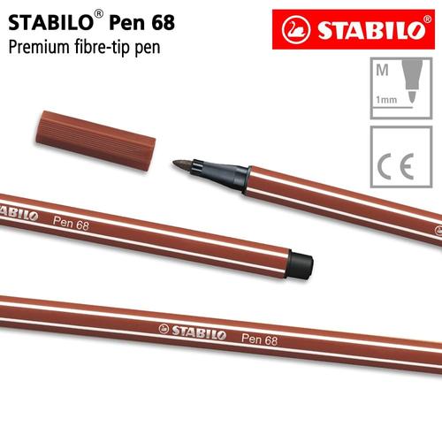 [EZO.8600128] STABILO Pen 68 Sienna Isi 1 pcs / Highlighter Pen / Marker / Cokelat