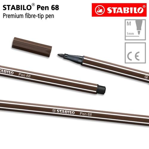 [EZO.8600129] STABILO Pen 68 Umber Isi 1 pcs / Highlighter Pen / Marker / Cokelat