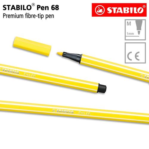 [EZO.8600140] STABILO Pen 68 Lemon Yellow Isi 1 pcs / Highlighter Pen / Marker