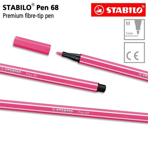 [EZO.8600141] STABILO Pen 68 Heliotrope Isi 1 pcs / Highlighter Pen / Marker / Pink