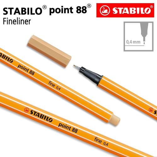 [EZO.8600148] STABILO Point 88 Light Ochre Isi 1 pcs / Fineliner / Pen Warna Krem