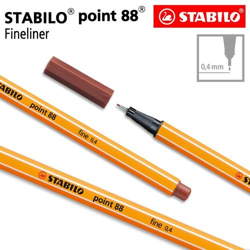 [EZO.8600149] STABILO Point 88 Sienna Isi 1 pcs / Fineliner / Pen Warna Cokelat