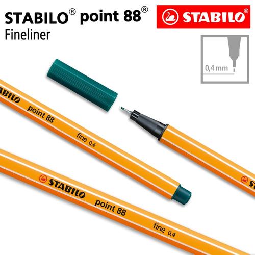 [EZO.8600154] STABILO Point 88 Pine Green Isi 1 pcs / Fineliner / Pen Warna Hijau