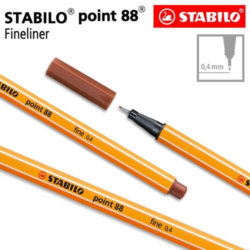 [EZO.8600156] STABILO Point 88 Sanguine Isi 1 pcs / Fineliner / Pen Warna Cokelat