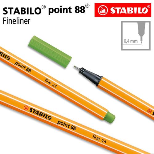 [EZO.8600157] STABILO Point 88 Apple Green Isi 1 pcs / Fineliner / Pen Warna Hijau